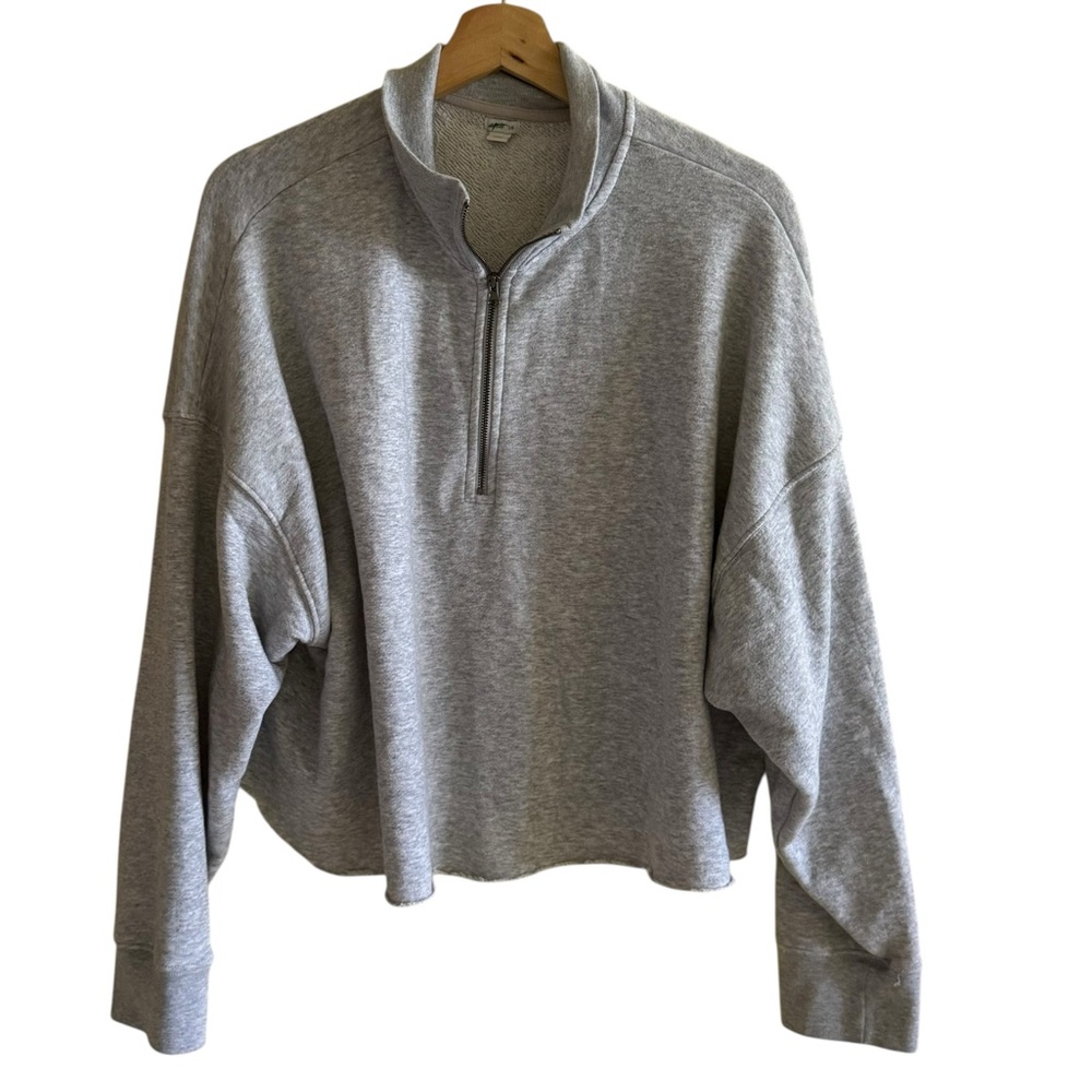 Aerie Fleece Quarter Zip‎ Sweatshirt Sz L